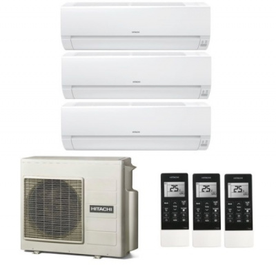 Мульти сплит-система Hitachi RAM-53NE3F / RAK-18REF на 3 комнаты
